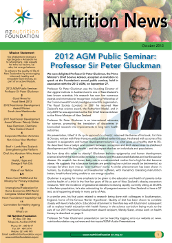 Professor Sir Peter Gluckman