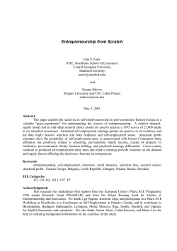 Entrepreneurship from Scratch - Athens University of Economics and