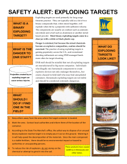 safety alert: exploding targets