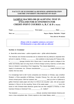 Sample Bachelor Qualifying Test - Wiwi Uni