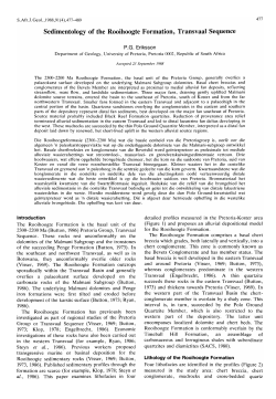 Sedimentology of the Rooihoogte Formation, Transvaal Sequence