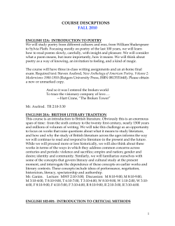 Fall 2010 - UCR English Department