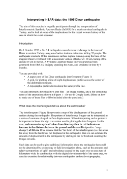 Interpreting InSAR data: the 1995 Dinar earthquake