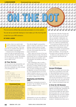 Cron, at - Linux Magazine