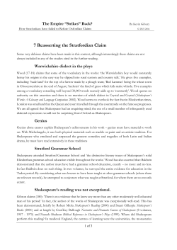 Re-asserting the Stratfordian claim
