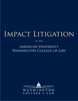 Impact Litigation - American University Washington College of Law