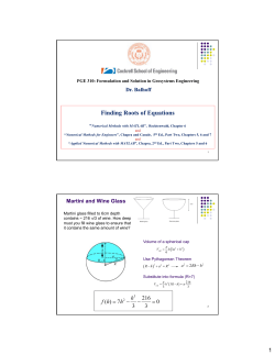 Finding Roots of Equations