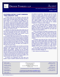 california district court dismisses "true creditor"