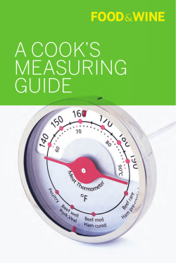 a cook`s measuring guide