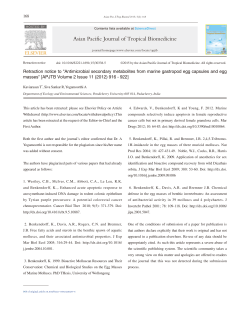 "Antimicrobial secondary metabolites from marine gastropod egg