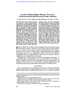 Arsenic-Induced Bone Marrow Toxicity: Ultrastructural and Electron