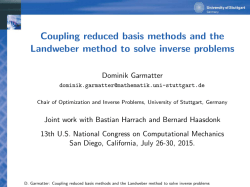 Coupling reduced basis methods and the Landweber method to