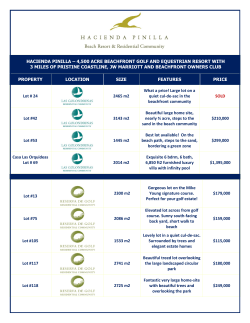 HACIENDA PINILLA &ndash; 4,500 ACRE BEACHFRONT GOLF AND