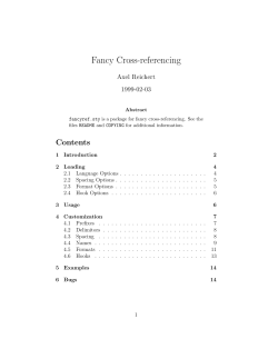 Fancy Cross-referencing