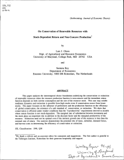 On Conservation of Renewable Resources with