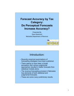 Forecast Accuracy by Tax Category: Do Perceptual Forecasts