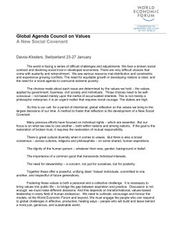 A New Social Covenant - WEF