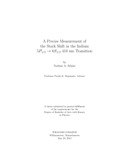 A Precise Measurement of the Stark Shift in the