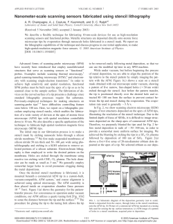 Nanometer-scale scanning sensors fabricated using stencil
