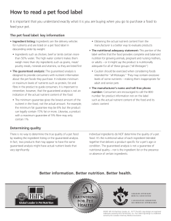How to read a pet food label - Canadian Veterinary Medical