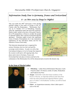 Maranatha Bible Presbyterian Church, Singapore Reformation