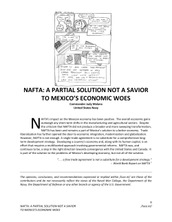 nafta: a partial solution not a savior to mexico`s economic woes