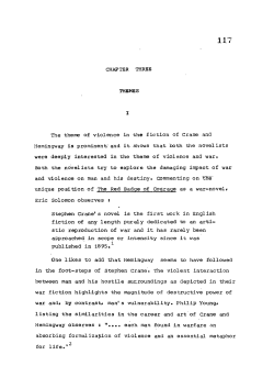 The theme of violence in the fiction of Crane