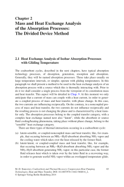 Mass and Heat Exchange Analysis of the Absorption Processes: The