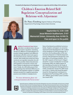 lecture flyer - Psychological Sciences Events