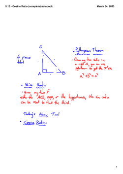 5.10 - Cosine Ratio (complete).notebook