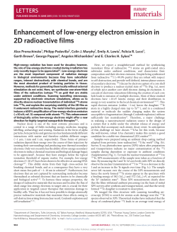 Enhancement of low-energy electron emission in 2D radioactive films
