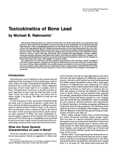 Toxicokinetics of Bone Lead
