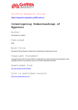 Investigating Understandings of Hypnosis