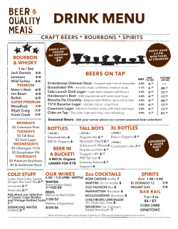 drink menu - BQM Burger