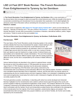 LSE Lit Fest 2017 Book Review: The French Revolution: From