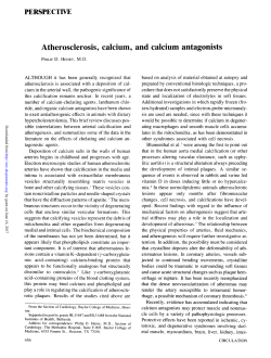 Atherosclerosis, calcium, and calcium antagonists