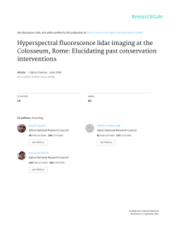Hyperspectral fluorescence lidar imaging at the Colosseum, Rome