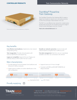 TrainWise&reg; Powerline Train Gateway