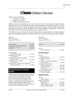 Children`s Services phone directory