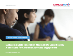 Evaluating State Innovation Model (SIM) Grant