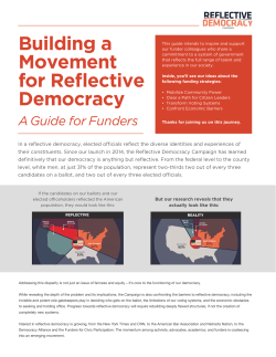 Building a Movement for Reflective Democracy