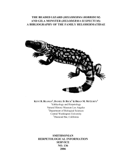 THE BEADED LIZARD (HELODERMA HORRIDUM) AND GILA