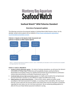 Fisheries Standard Summary of Updates