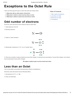 Exceptions to the Octet Rule