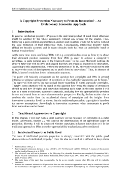 Is Copyright Protection Necessary to Promote Innovation?