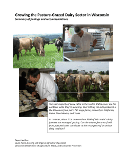 Growing the Pasture-Grazed Dairy Sector in Wisconsin