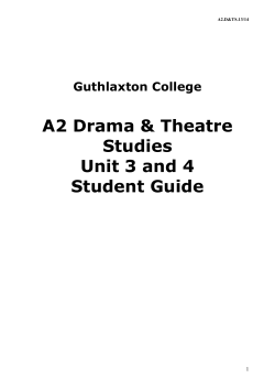 File - the website for Drama at Guthlaxton College