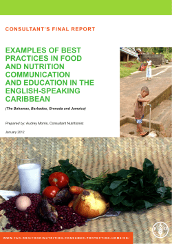 examples of best practices in food and nutrition communication and