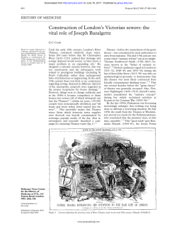 Construction of London`s Victorian sewers: the vital role of Joseph