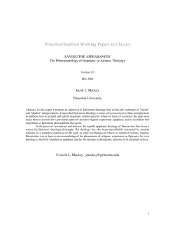 Princeton/Stanford Working Papers in Classics